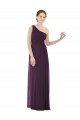 Grape Soft Chiffon One Shoulder Long Sleeveless Evening Dress / Bridesmaid Dress Toowoomba