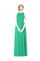 Emerald Green Soft Chiffon Halter Neck Long Sleeveless Bridesmaid Dress Toowoomba