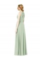 Emerald Green Soft Chiffon Halter Neck Long Sleeveless Bridesmaid Dress Toowoomba