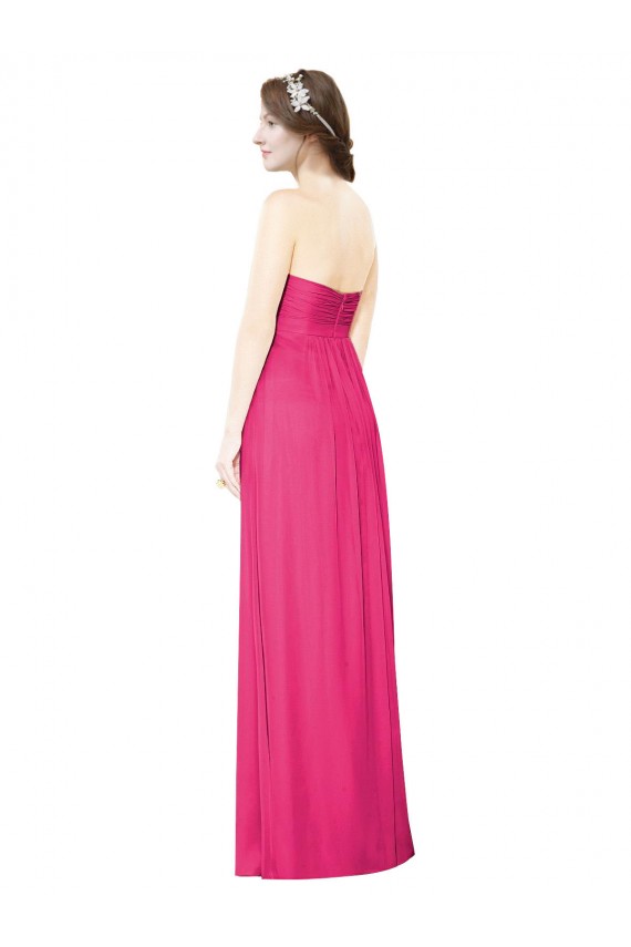 Azalea Soft Chiffon Strapless Long Sleeveless Bridesmaid Dress Toowoomba