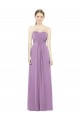 Dark Lavender Soft Chiffon Sweetheart Long Sleeveless Bridesmaid Dress Toowoomba