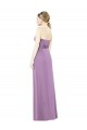 Dark Lavender Soft Chiffon Sweetheart Long Sleeveless Bridesmaid Dress Toowoomba
