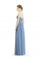 Dusty Blue Chiffon Sweetheart Long Sleeveless Bridesmaid Gowns Toowoomba