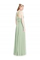 Sage Chiffon Halter Neck Long Sleeveless Bridesmaid Dress / Evening Dress Toowoomba