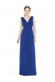 Soft Chiffon V-Neck Long Sleeveless Bridesmaid Gowns Toowoomba