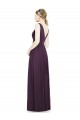 Grape Chiffon V-Neck Long Sleeveless Bridesmaid Dress / Evening Dress Toowoomba