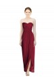 Sheath Soft Chiffon Sweetheart Long Sleeveless Bridesmaid Dress Toowoomba