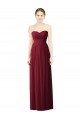 Burgundy Soft Chiffon Sweetheart Long Sleeveless Evening Dress / Bridesmaid Dress Toowoomba