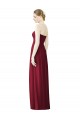 Burgundy Soft Chiffon Sweetheart Long Sleeveless Evening Dress / Bridesmaid Dress Toowoomba