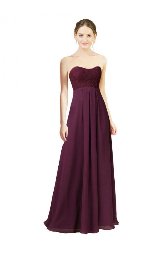 Chiffon Sweetheart Long Sleeveless Bridesmaid Dress Toowoomba