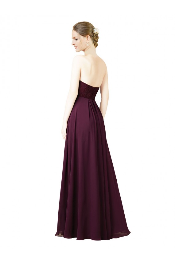 Chiffon Sweetheart Long Sleeveless Bridesmaid Dress Toowoomba