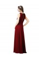Sheath Soft Chiffon Halter Neck Long Sleeveless Bridesmaid Dress Toowoomba