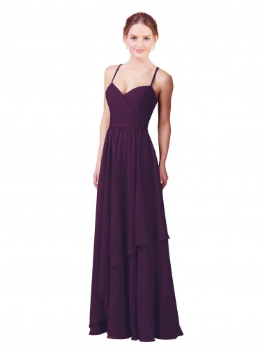 Sheath Chiffon Sweetheart Long Sleeveless Bridesmaid Dress Toowoomba