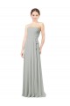 Silver Soft Chiffon Sweetheart Long Sleeveless Bridesmaid Dresses Toowoomba
