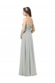 Silver Soft Chiffon Sweetheart Long Sleeveless Bridesmaid Dresses Toowoomba
