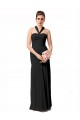 Black Chiffon Halter Neck Long Sleeveless Bridesmaid Dress / Evening Dress Toowoomba