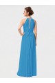 Soft Chiffon High Neck Sleeveless High Low Bridesmaid Dress Toowoomba