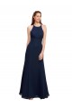 Soft Chiffon Halter Neck Long Sleeveless Prom Dress / Bridesmaid Dress Toowoomba