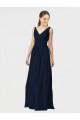 Chiffon V-Neck Long Sleeveless Bridesmaid Dresses / Formal Dresses Toowoomba