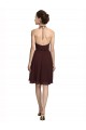 Soft Chiffon Spaghetti Straps Knee Length Sleeveless Bridesmaid Dress Toowoomba