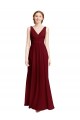 Chiffon V-Neck Long Sleeveless Bridesmaid Dress / Evening Gowns Toowoomba