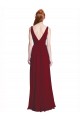 Chiffon V-Neck Long Sleeveless Bridesmaid Dress / Evening Gowns Toowoomba