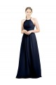 Open Back Soft Chiffon Halter Neck Long Sleeveless Evening Gowns / Bridesmaid Dress Toowoomba
