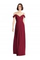 Soft Chiffon Off the Shoulder Long Sleeveless Bridesmaid Dresses Toowoomba