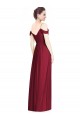 Soft Chiffon Off the Shoulder Long Sleeveless Bridesmaid Dresses Toowoomba