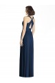 Dark Navy Chiffon V-Neck Long Floor Length Sleeveless Bridesmaid Dress Toowoomba