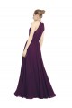 Keyhole Back Grape Chiffon Halter Neck Long Sleeveless Bridesmaid Dress / Evening Dress Toowoomba