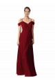 Burgundy Chiffon Sweetheart Long Sleeveless Bridesmaid Dress / Evening Dress Toowoomba