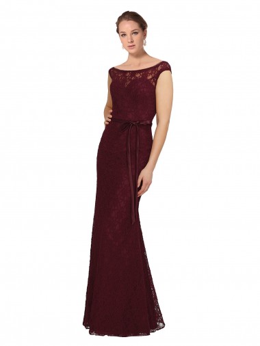 Soft Chiffon Bateau Neck Long Cap Sleeves Bridesmaid Dress Toowoomba