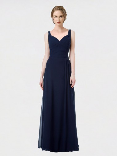 Low Back Lxue Chiffon Sweetheart Long Sleeveless Bridesmaid Dress Toowoomba