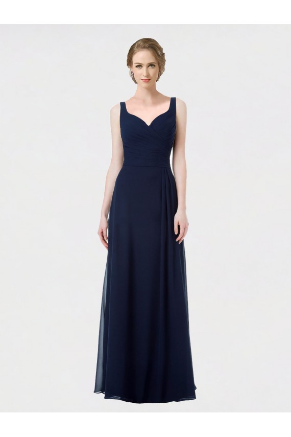 Low Back Lxue Chiffon Sweetheart Long Sleeveless Bridesmaid Dress Toowoomba