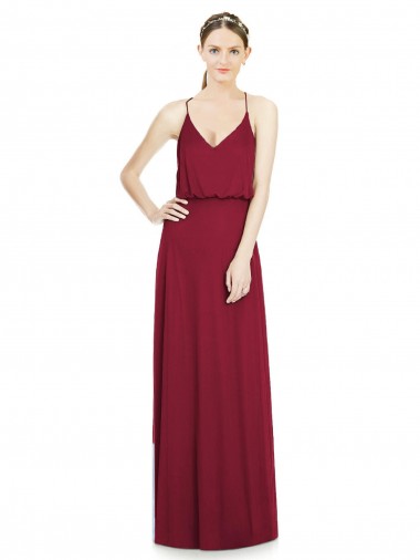 Soft Chiffon V-Neck Long Sleeveless Evening Gowns / Bridesmaid Dress Toowoomba