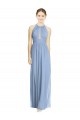Chiffon Halter Neck Long Sleeveless Wedding Party Dress Toowoomba