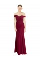 Soft Chiffon Off the Shoulder Long Sleeveless Black Tie Prom Dress / Bridesmaid Dress Toowoomba
