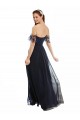 Soft Chiffon & Lace Off the Shoulder Long Cap Sleeves Formal Dress / Bridesmaid Dress Toowoomba