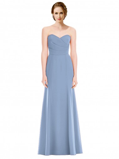 Mermaid Soft Chiffon Sweetheart Long Sleeveless Bridesmaid Dress Toowoomba