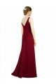 Burgundy Chiffon V-Neck Long Sleeveless Bridesmaid Dress / Evening Dress Toowoomba
