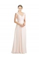 V-Back Soft Chiffon & Lace Sweetheart Long Sleeveless Bridesmaid Dress Toowoomba