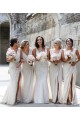 Low Back Soft Chiffon V-Neck Long Sleeveless Bridesmaid Dress Toowoomba