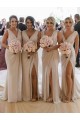 Low Back Soft Chiffon V-Neck Long Sleeveless Bridesmaid Dress Toowoomba