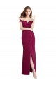 Soft Chiffon & Lace Off the Shoulder Long Sleeveless Bridesmaid Dress / Formal Dress Toowoomba