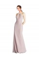 Open Back Sheath Soft Chiffon Halter Neck Long Sleeveless Bridesmaid Dress Toowoomba