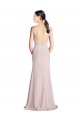 Open Back Sheath Soft Chiffon Halter Neck Long Sleeveless Bridesmaid Dress Toowoomba
