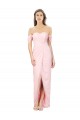 Soft Chiffon Off the Shoulder Sleeveless High Low Bridesmaid Dress Toowoomba