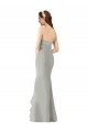 Dark Navy Soft Chiffon Sweetheart Long Sleeveless Bridesmaid Dress Toowoomba