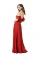 V-Back Red Soft Chiffon Sweetheart Long Sleeveless Bridesmaid Dress Toowoomba